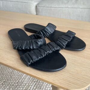 Jenni Kayne Dune Double Ruched Strap Sandals